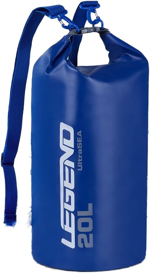 Legend UltraSEA Waterproof Dry Bag 5L/10L/20L/30L - Drybag Waterproof Bag for Kayaking, Swimming & Travel, Roll Top Floating Dry Bag, Lightweight Dry Sack for Boating, Rafting and Beach - 20L Blue