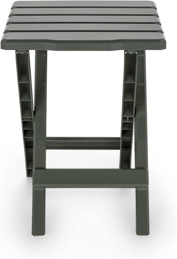 Camco 21042 Quick-Folding Adirondack Table, Plastic, Sage