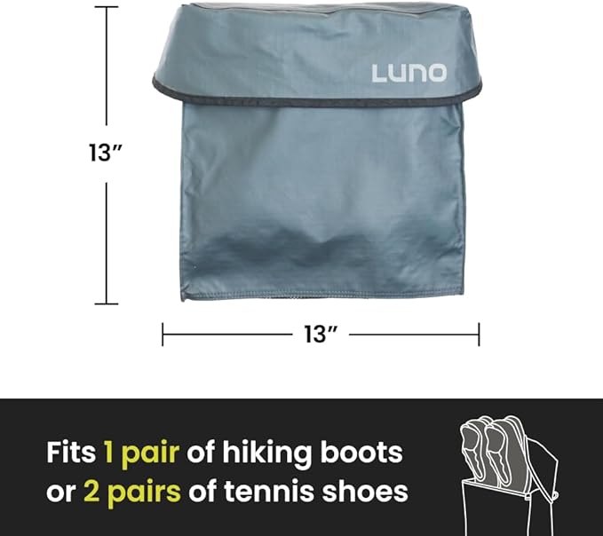 LUNO Magnetic Gear and Shoe Storage Bag - Water resistant, Magnetic Attachment, Quick-Dry Mesh Bottom | Quick and Easy Install | Great for Shoes, Gear, or Trash While Camping