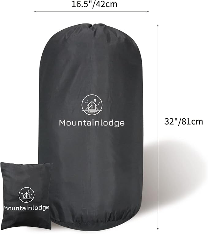 MOUNTAINLODGE Storage Sack for Sleeping Bag 110L Polyester and Mesh Extra Large Capacity for Sleeping Bag Hiking,Travelling and Camping