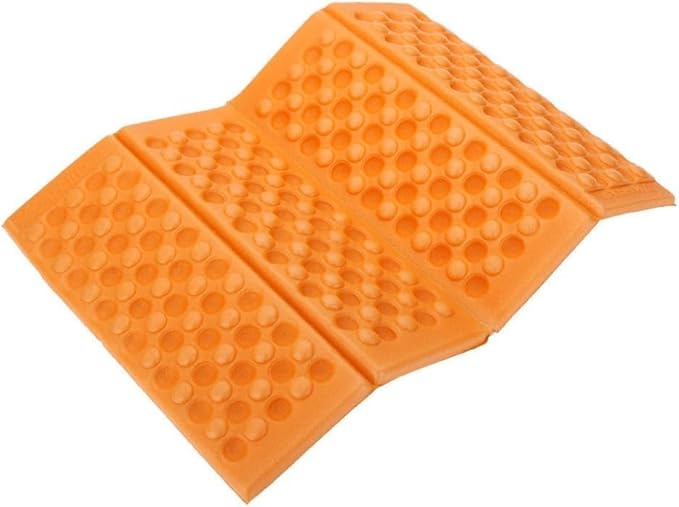 Orange Foldable Portable Outdoor Camping Hiking Picnic Waterproof Foam Cushion Pad Foam Sleeping Mats for Camping, Camping Mattress Sleeping Bags and Camp Bedding