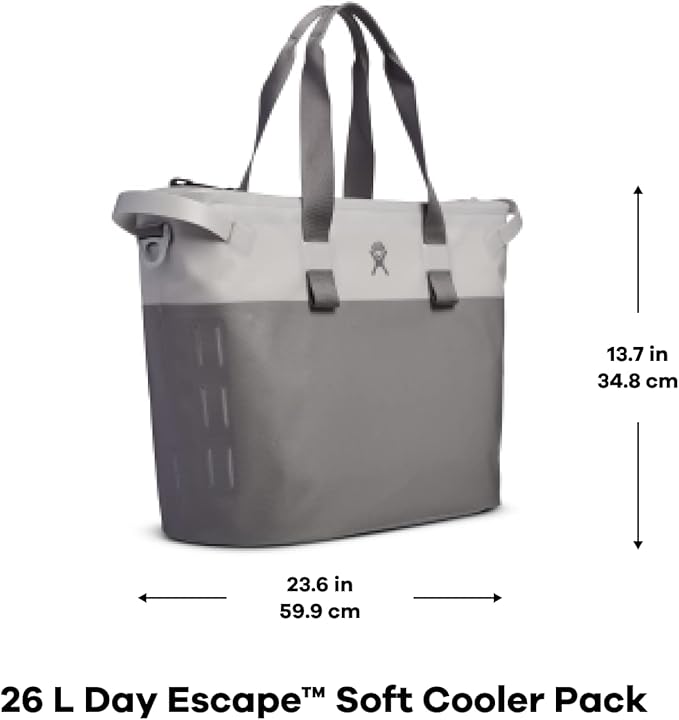 Hydro Flask 26 L Day Escape Soft Cooler - Reusable Travel Bag Tote - Insulated - Oat Tan