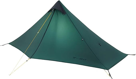 3FULGEAR Ultralight Tent for Backpacking, LANSHAN 1 Trekking Pole Tent 1 Person 3/4 Season Lightweight Easy Set Up Double Layer Shelter Waterproof Tents for Camping Hiking Outdoor Mountaineering