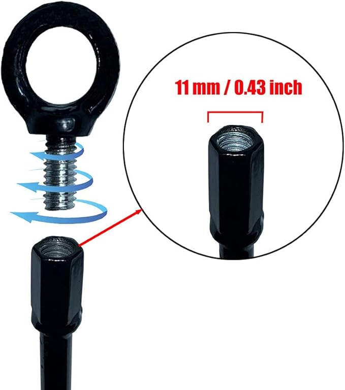 Ground Anchors Screw in 15 Inch Set of 4 Tent Stakes Heavy Duty Trampoline Anchor Kit Earth Anchor Swing Set Anchors for Metal Swing Set Trampoline Anchors High Wind Black