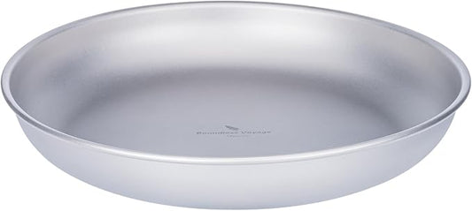 Boundless Voyage Titanium Camping Plate Dishes Saucer Lightweight Round Dinnerware Set Stackable Serving Plates Pasta Plates Travel Outdoor Home Kitchen Tableware Set Ti1120T