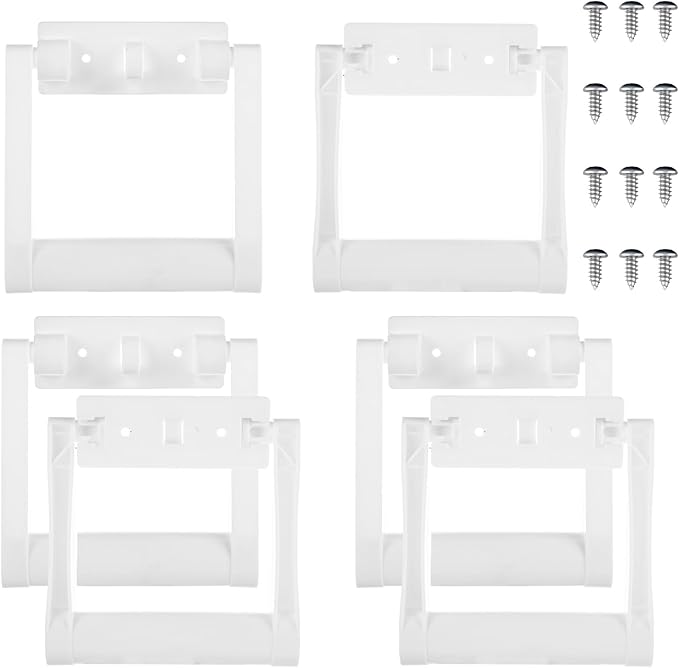 6 Pack White Plastic Cooler Replacement Handles, 25-72 Quart Cooler Handle with Screws, Compatible with Igloo for 25-72 qt Coolers