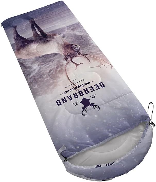 Sleeping Bag for Kids Adults,Brown Giraffe Fur Pattern-Lightweight Warm Portable Outdoor Indoor-Waterproof Cold Weather Resistant Sleeping Bag for Camping Hiking