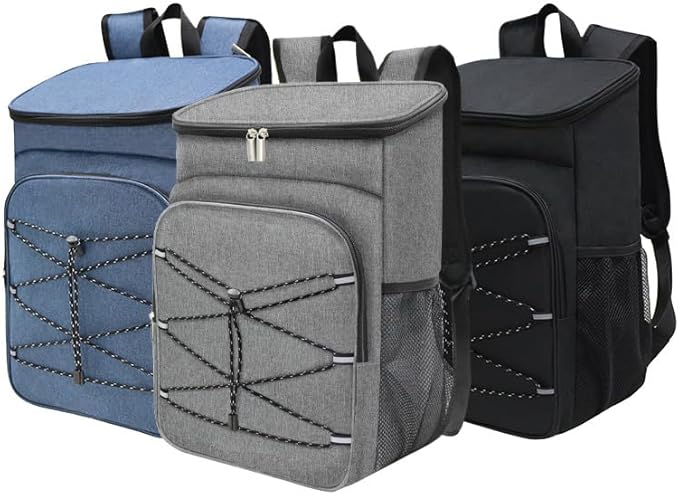 Waterproof Insulated Cooler Backpack for Men & Women, Leak Proof Insulated Cooler Backpack for Camping, Beach, Fishing, Picnic, Travel, Foldable Environmental Insulate Bag (Blue)