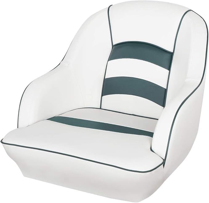 Bucket Pontoon Boat Seat (White/Olive)
