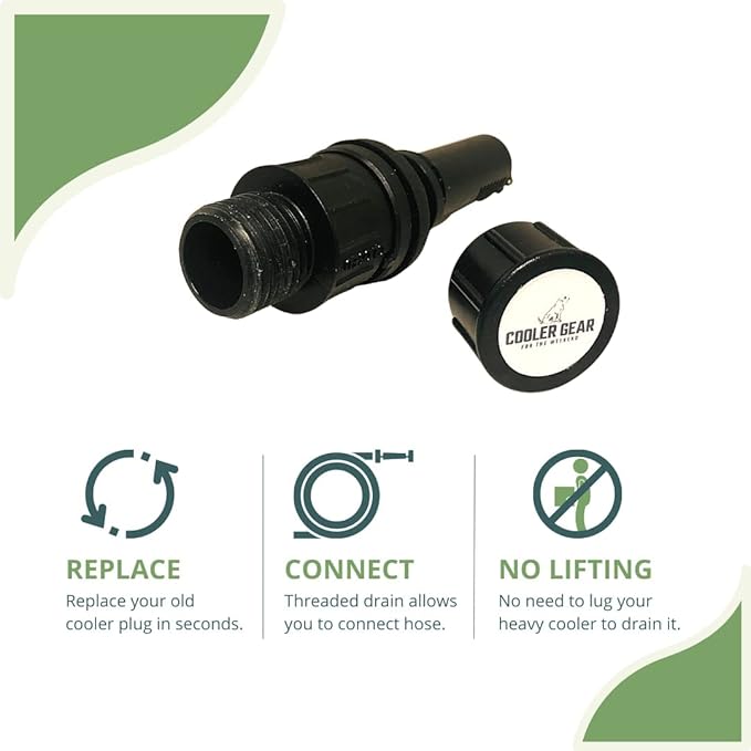 3-in-1 Drain Plug - Fits RTIC & YETI Coolers, Leak-Proof