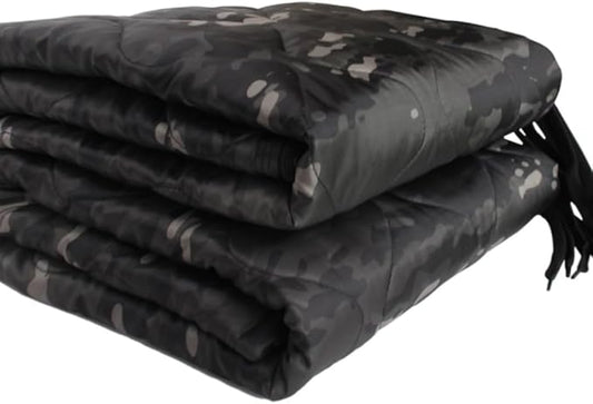 Camo Poncho Liner, Army Blanket, Military Sleeping Bag, with A Compression Carrying Bag, for Traveling, Hiking, Camping, Outdoor Survival, Car Blanket