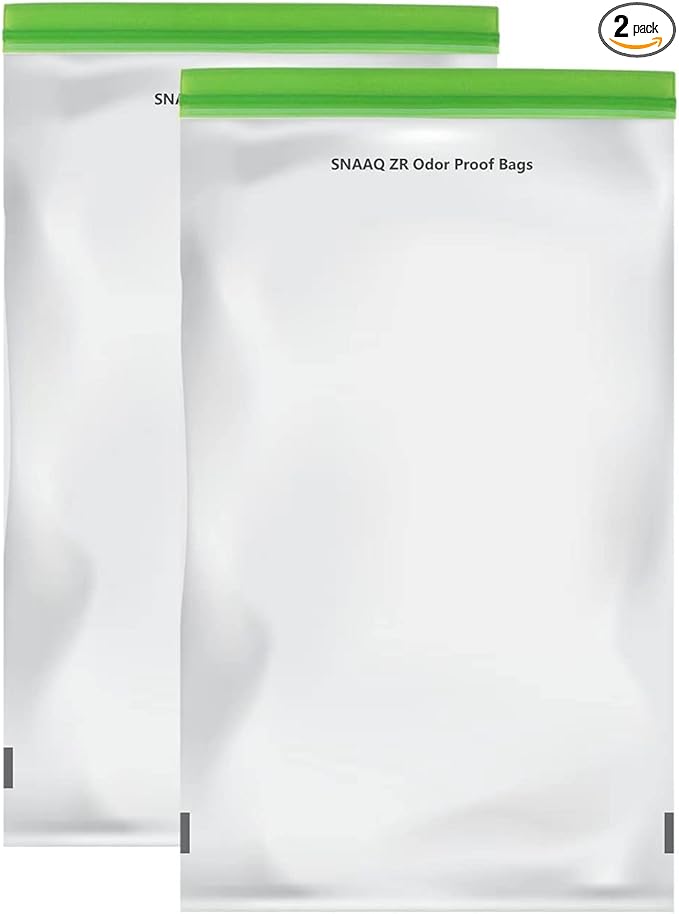 Proof Storage Bags-12ｘ20 Inch, Reusable Double-Tracked Zip Closure Barrier Storage Bags Lock in Keep Contents Fresh and Waterproof, Large Bear Bag fit Camping, Hiking and Water Sports （2 Pack）