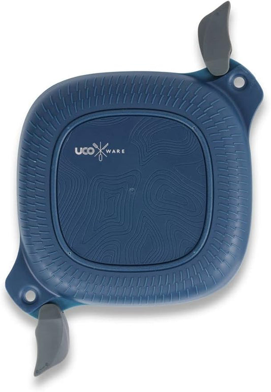 UCO Recycled ECO 4-Piece Camping, Backpacking, Outdoor Kitchen Gear Mess Kit with Bowl, Plate, Utility Spork Utensil