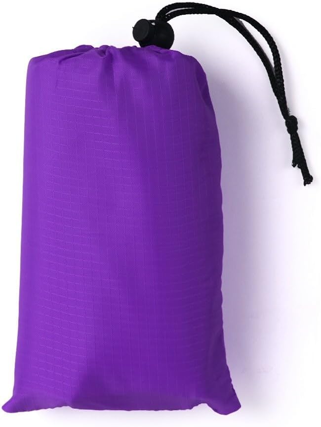 Outside Camping Rain Tarp, Waterproof Portable Tarp Shelter Rain Tarp Sun Shade Shelter for Outdoor Adventures(Purple 140x200CM)