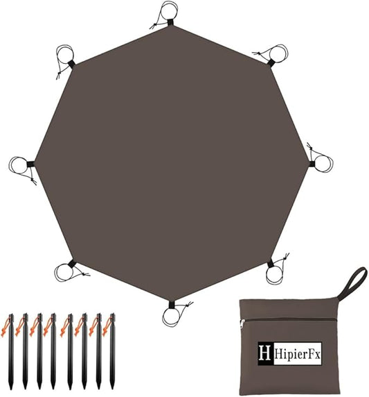 13.5x13.5 ft Tent Footprint Waterproof Camping Tarp Ultralight Mat Under Tent Moisture-Proof Ground Sheet Mat(Brown)
