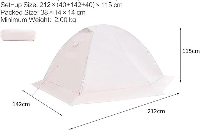 Camping Lightweight Tent 1/2 Person Hiking Quick Open Storage Waterproof for Trekking Cold Mountain