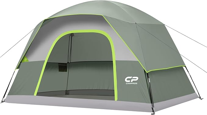 Tents for Camping 6 Person Tent Waterproof Windproof Double Layer Family Camping Tent, Easy Setup Dome Tent with Large Mesh Windows & Wider Door for Outdoor Camping & Hiking