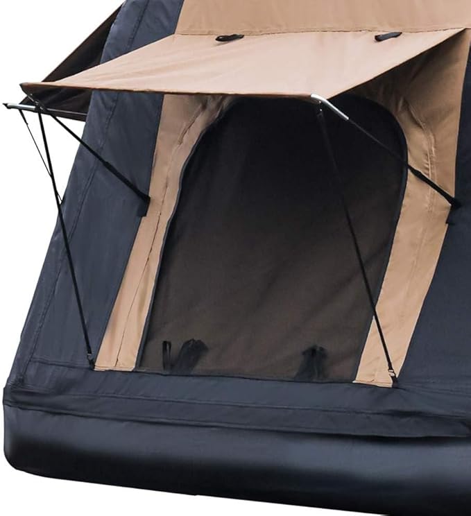 Foldable 2-3 People Amphibious Inflatable Car Roof Top Tent for Camping Outdoor Glamping Camping Tent for SUV,Truck and Universal Auto Self-Driving Touring Without Ladder