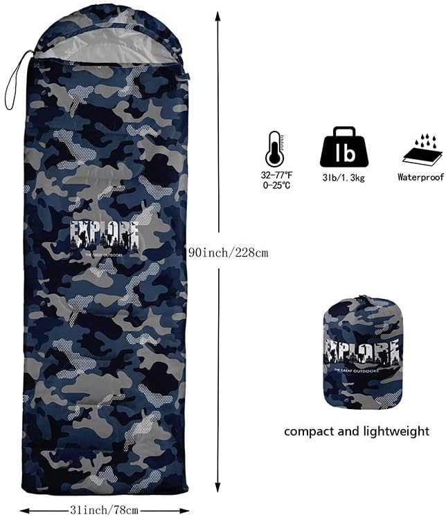 Sleeping Bag for Kids Adults,Brown Giraffe Fur Pattern-Lightweight Warm Portable Outdoor Indoor-Waterproof Cold Weather Resistant Sleeping Bag for Camping Hiking