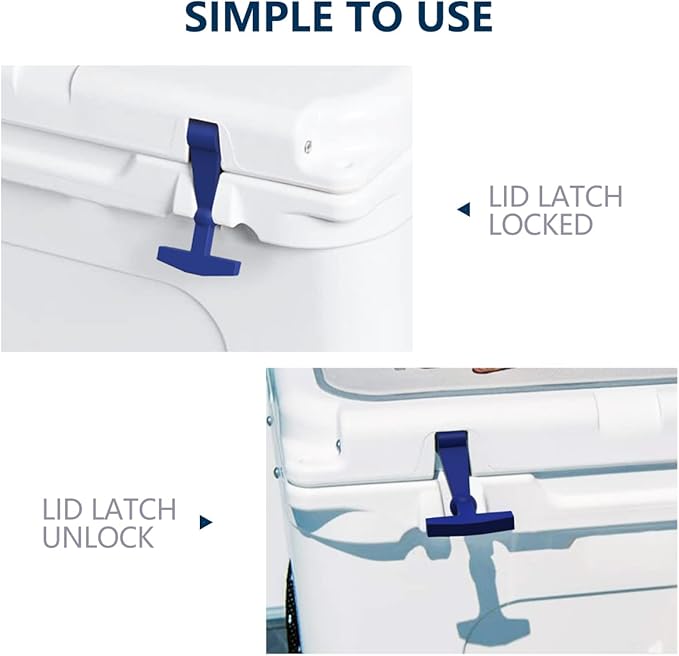 Replacement Lid Latches (2 Pack) Compatible with All Yeti,RTIC, Other Related Hard Coolers,Made of Premium Hard Durable Rubber, Easy to Install