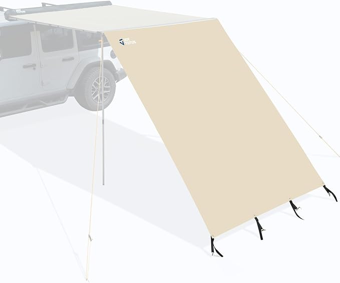 JOYTUTUS Awning Wall Universal Multi-Side for 6.6FT x 8.2FT, Waterproof Ripstop UV-Resistant Extension for Privacy & Sun Shade