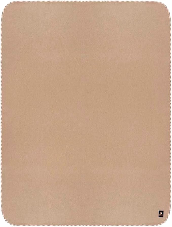 Thick Alpaca Wool Blanket Heavyweight Camping Outdoors Indoors Soft Peru Twin Size Biface Design (Beige Latte/Leaf Green, Twin Size)