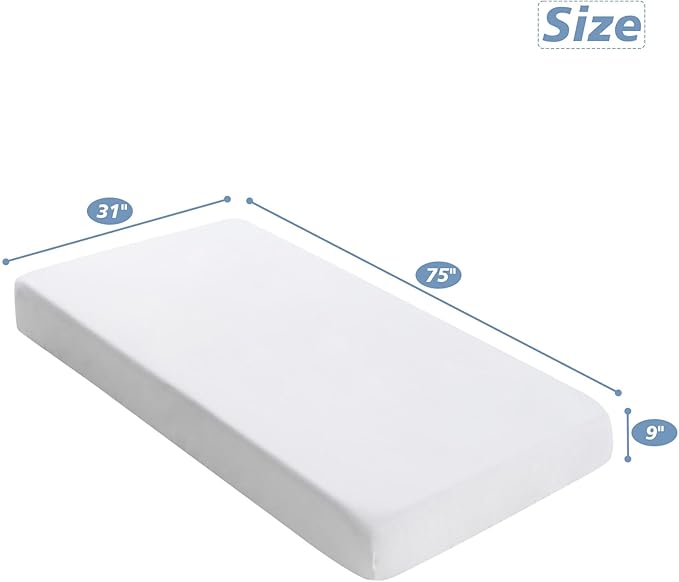 Cot Sheets 31" x 75", Fitted for Narrow Twin Mattress/RVs Bunk/Guest Beds/Army Cots/Trifold/Travel Size Mattress, Ultra Soft & Breathable Camper RV Bunk Bed Sheets, White