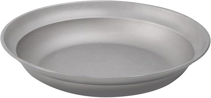 Pure Titanium Camping Plate 8.26 inch Ultralight Metal Dish Plate Backpacking Deep Plate for Hiking Kitchen