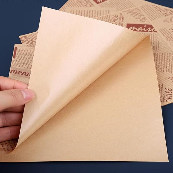 Paper Hamburger Bags 7 × 7 "50pcs, Food-Grade Oil-Proof Triangular Snack And Pastry Bags, Recyclable Packaging, Doughnut Sandwich Bread Food Packaging (Greedy Bear)