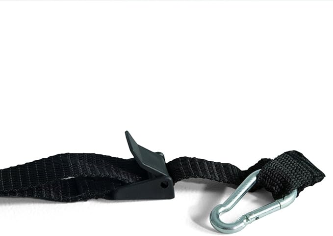 Vispronet Premium Tent Stake Kit – Includes 4 12in Steel Stakes, 4 13ft Black Nylon Webbing Sections and Carrying Pouch