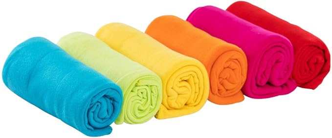 CAI TENG Fleece Throw Blankets Lightweight Warm Soft Cozy Pet-Friendly Bulk Fleece Throw Blanket Kids Solid for Home Bed, Sofa, Dorm, Office, Gifts, Outdoor Couch (Multicolor, Pack of 6-50 x 60 inch)