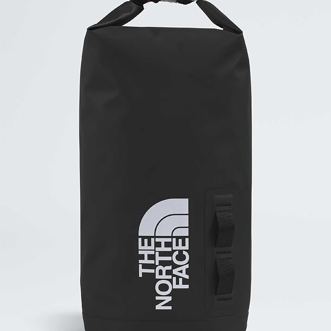 The North Face Base Camp Dry Bag - Roll-Top Waterproof Stuff Sack, Ideal for Camping Gear & Kayak Accessories, TNF Black/TNF White, 12 Liters