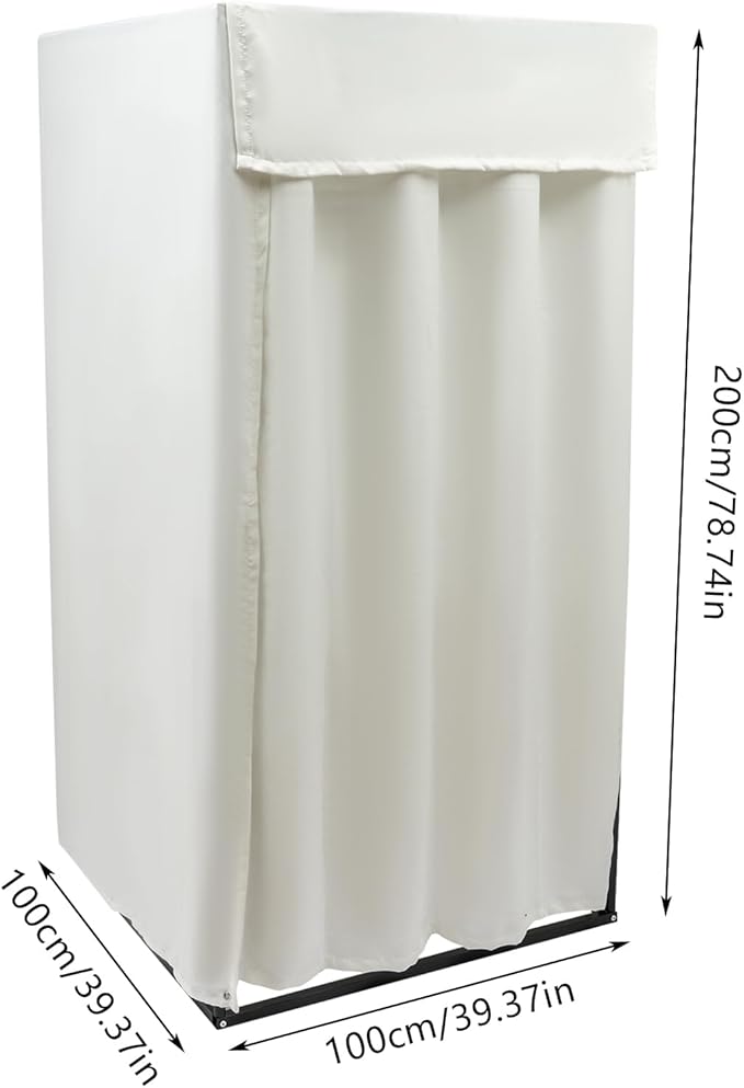 Clothing Store Fitting Room, Dressing Room, Removable Portable Changing Room Tent, Fitting Room for Boutique, Privacy Dressing Room for Indoor Outdoor House Office Shopping Mall (Rectangular-White-A)