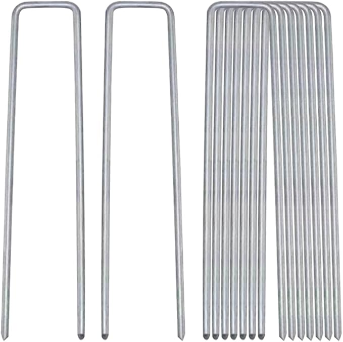 8 Gauge Ground Staples 8 Inch Landscape Staples 30Pack Lawn Landscaping Sod Ground Barrier Cover Wire Heavy Duty U Stakes Pins