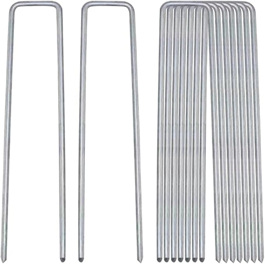 8 Gauge Ground Staples 8 Inch Landscape Staples 30Pack Lawn Landscaping Sod Ground Barrier Cover Wire Heavy Duty U Stakes Pins