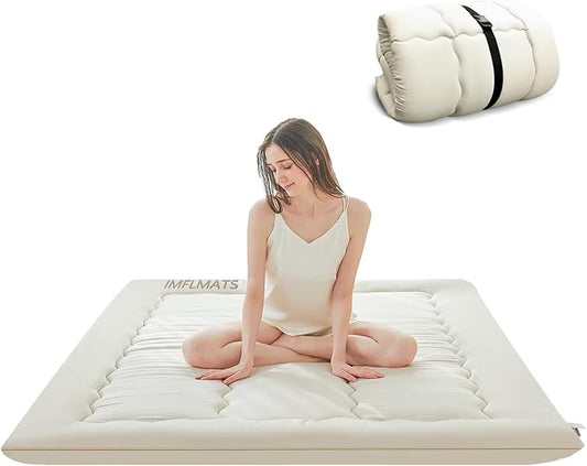 Japanese Floor Mattress Futon Mattress,3" Foldable Tatami Sleeping Pad for Adults & Kids,100% High Density Foam Comfortable Mattress Twin Size 39"x 80",Ideal for Comfort and Support,Beige