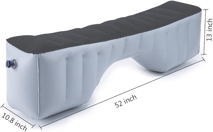 FMS Car Travel Inflatable Mattress Back Seat Gap Pad Mattress Air Bed Cushion Camping Air Couch (Gray)