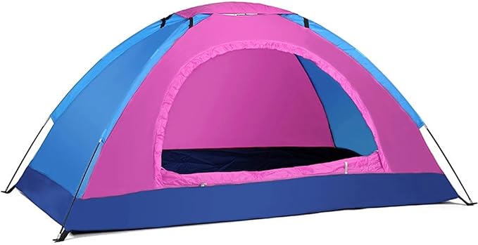 1-2 Person Ultralight Single-Layer Camping Tent – Anti-UV Portable Tent for Hiking, Backpacking & Fishing Trips