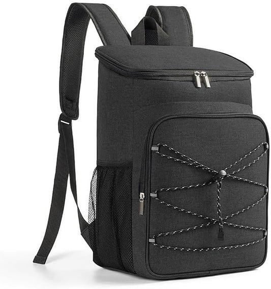 Waterproof Insulated Cooler Backpack for Men & Women, Leak Proof Insulated Cooler Backpack for Camping, Beach, Fishing, Picnic, Travel, Foldable Environmental Insulate Bag (Black)