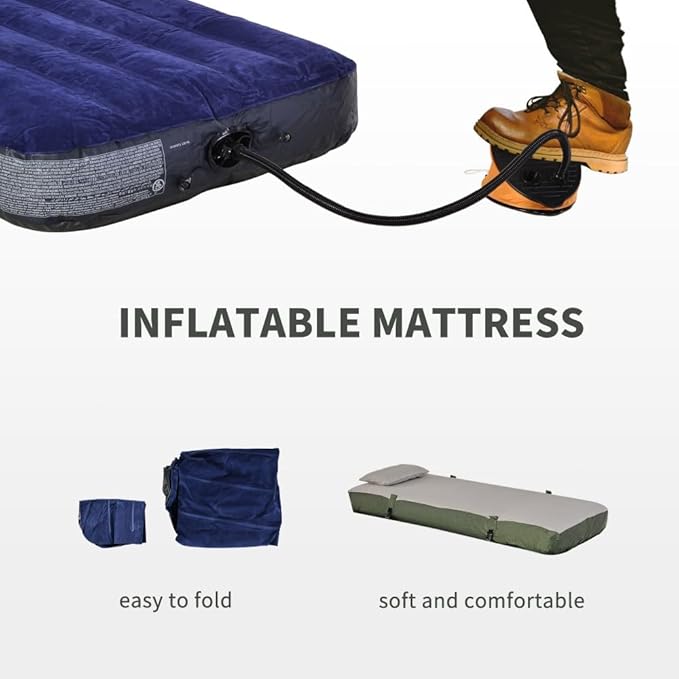 Portable Camping Cot for Adults,Folding Cot for Sleeping with Mattress, Elevated Tent and Sleeping Bag, Multifunctional Outdoor Tent Cot Bed 1 Person
