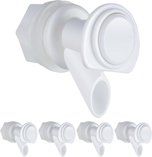 5PC Upgrade Push-Button Cooler Spigot Replacement, Compatible with Igloo 2, 3, 5 and 10 Gallon Beverage Coolers, Durable Water Cooler Spigot for 2-10 Gallon Water Jugs Replacement Part