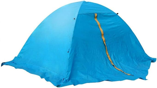 Easy to Assemble Tent Season 4 Dome Tent Stand-Alone Wind and Waterproof Hiking Camping Backpack Mountaineering Tent Portable Design for Outdoor Hiking (Color : Blue Size : 200X150X105CM)