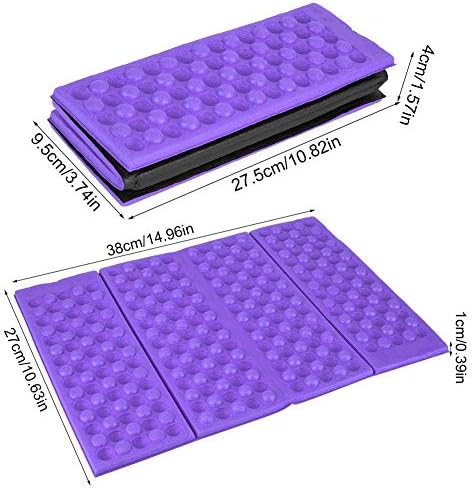 VGEBY1 Camping Foam Pad, Foldable Seat Cushion Waterproof Folding Camping Mat Foam Seat Pad (+Black)