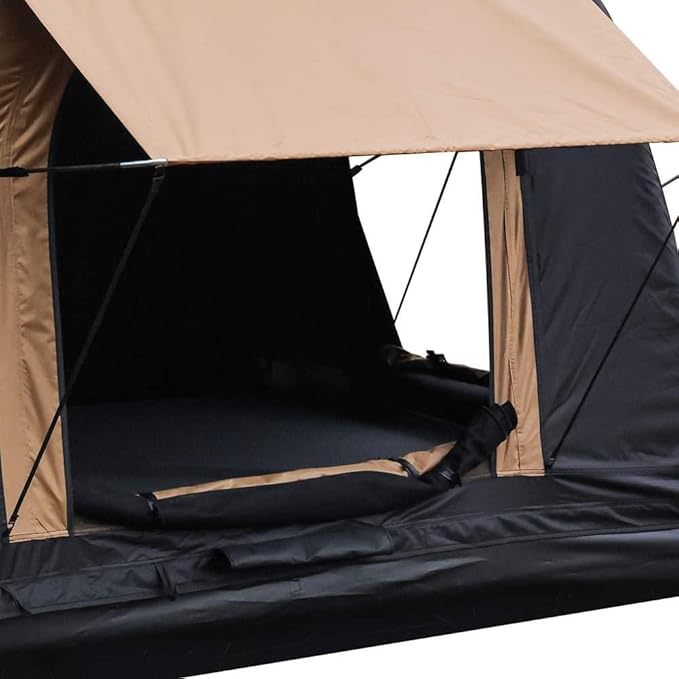 Foldable 2-3 People Amphibious Inflatable Car Roof Top Tent for Camping Outdoor Glamping Camping Tent for SUV,Truck and Universal Auto Self-Driving Touring Without Ladder