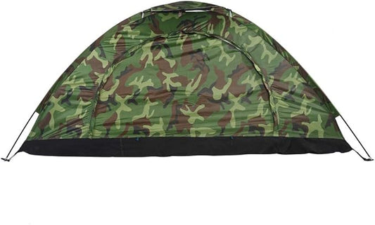 Lightweight Backpacking Tent, Outdoor Camouflage UV Protection Waterproof One Person Tent for Camping Hiking