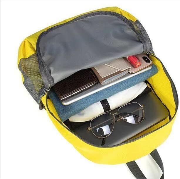 Geboldil Men's and women's leisure backpack waterproof backpack travel backpack 25L yellow