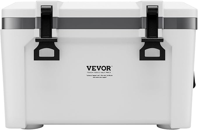 VEVOR Portable Cooler,Hard Cooler with Ice Retention, Heavy-Duty Handles and Strap, Lightweight Rigid Material Insulated Portable Cooler, Suitable for Family Picnics and Short Trips