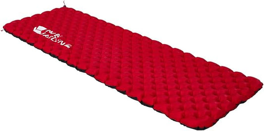 MOBI GARDEN Gennye Insulated Sleeping Pad for Backpacking - R-Value 6.5 Cold Weather Camping Mat, Double Chamber Safety Inflatable Air Mattress, 3.5" Thick, Quiet 40D Ripstop Nylon