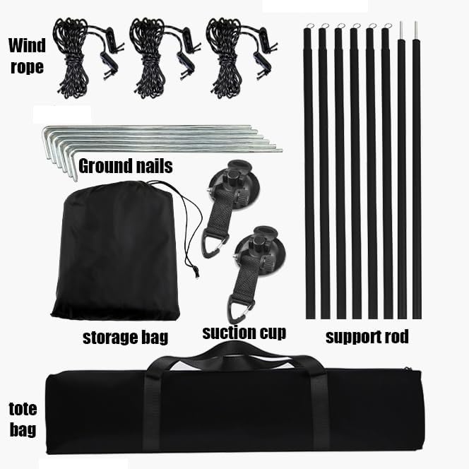 Car Camping Tent for Ford Ranger XL, Car Awning Rooftop Tent Watertight Fabric Family Camping Quick Setup Portable Road Trip Accessories