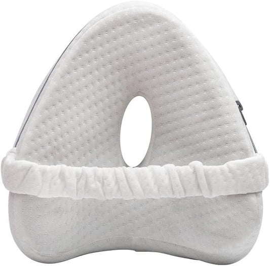 Nourial Knee Alignment Pillow, Knee Pillow for Side Sleepers, Leg Pillows for Sleeping, Knee Cushion for Sleeping,Suitable for Relieving Leg, Back, Knee Pain (White)